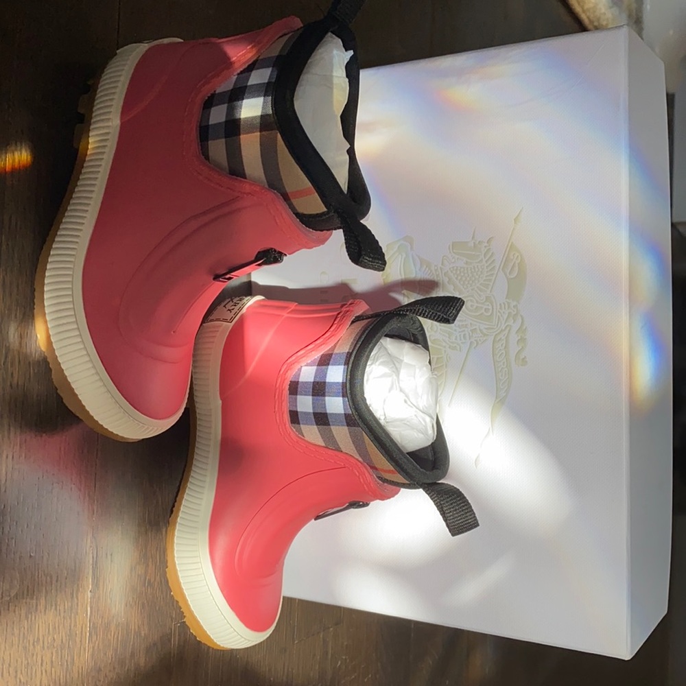 Burberry Children Vintage Check Neoprene and Rubber Rain Boots